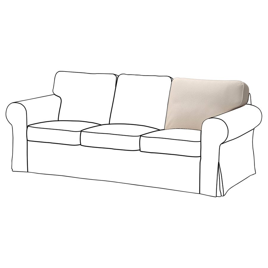 EKTORP inner back cushion for 3-seat sofa, for replacement, 74x55x29 cm