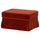 EKTORP footstool with storage, Alhamn deep orange-red, 82x62 cm