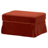 EKTORP footstool with storage, Alhamn deep orange-red, 82x62 cm