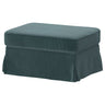 EKTORP footstool with storage, Alhamn dark grey-blue, 82x62 cm