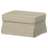 EKTORP footstool with storage, Hemmesta light beige, 82x62 cm