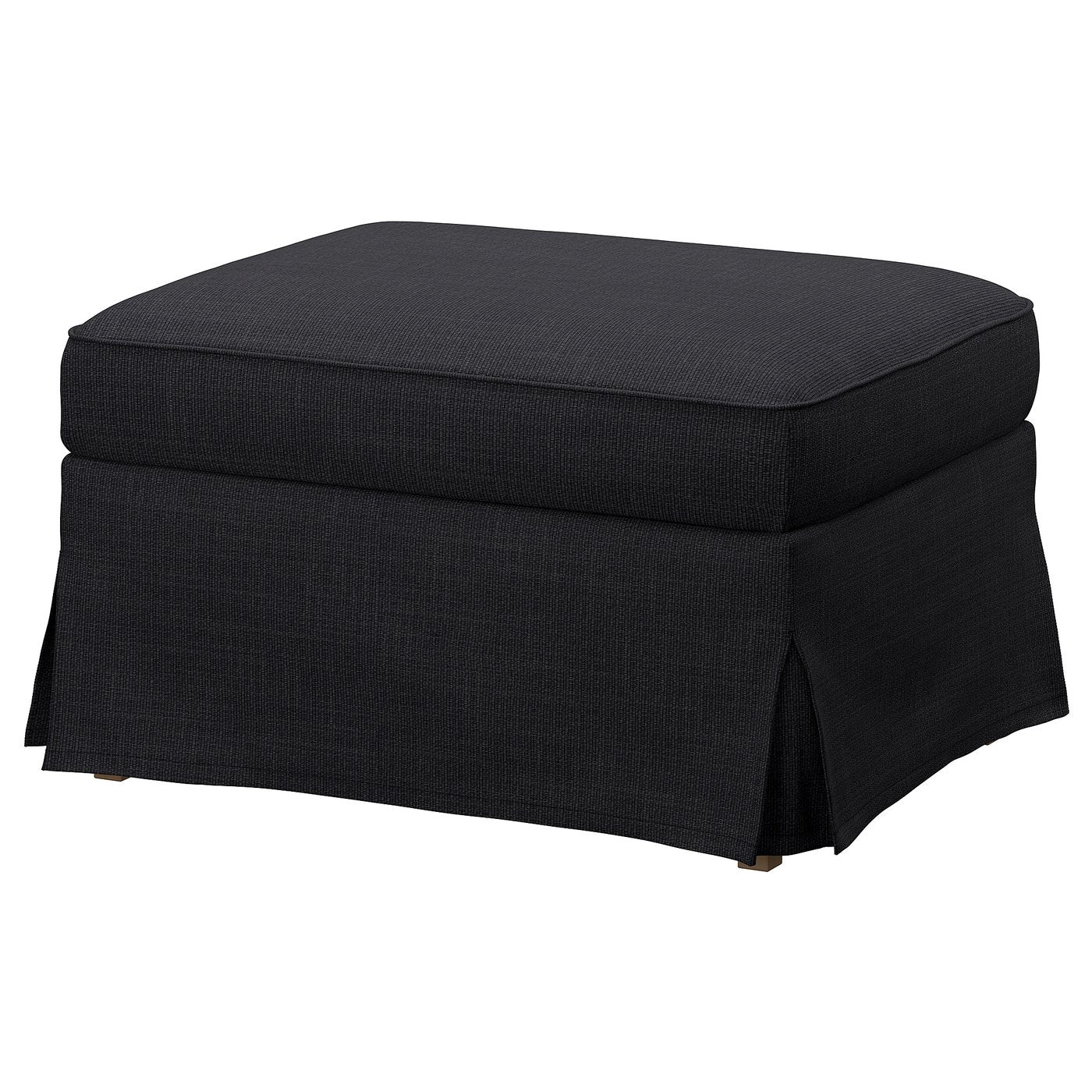 EKTORP footstool with storage, Hillared anthracite, 82x62 cm