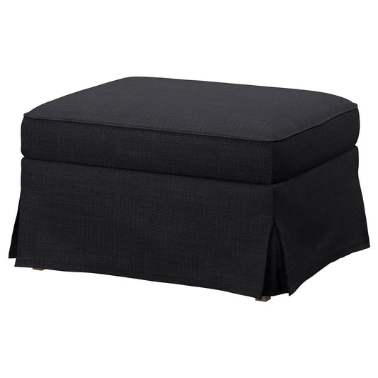 EKTORP footstool with storage, Hillared anthracite, 82x62 cm
