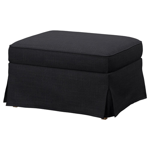 EKTORP footstool with storage, Hillared anthracite, 82x62 cm