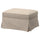 EKTORP footstool with storage, Hillared beige, 82x62 cm
