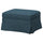 EKTORP footstool with storage, Hillared dark blue, 82x62 cm