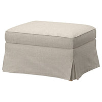 EKTORP footstool with storage, Kilanda light beige, 82x62 cm