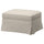 EKTORP - Footstool with storage, Kilanda light beige
