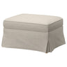 EKTORP footstool with storage, Kilanda light beige, 82x62 cm