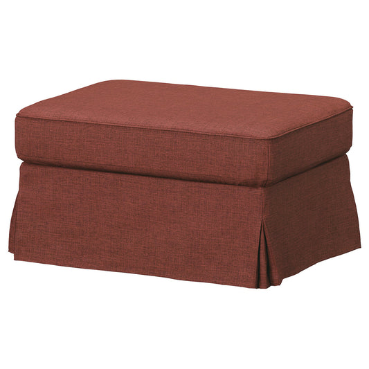 EKTORP footstool with storage, Kilanda brown-red, 82x62 cm