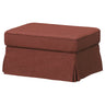 EKTORP footstool with storage, Kilanda brown-red, 82x62 cm