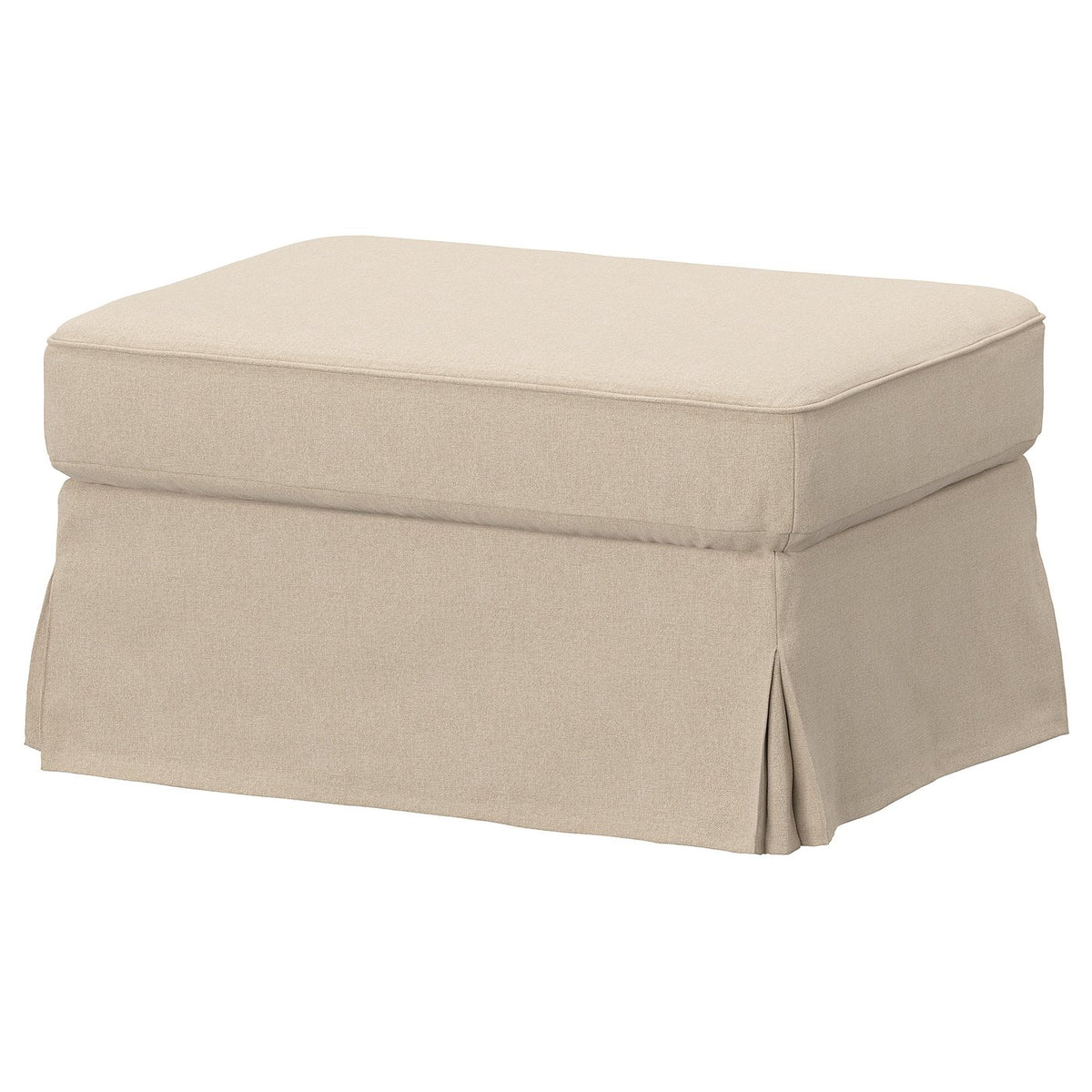 EKTORP footstool with storage, Naggen beige, 82x62 cm