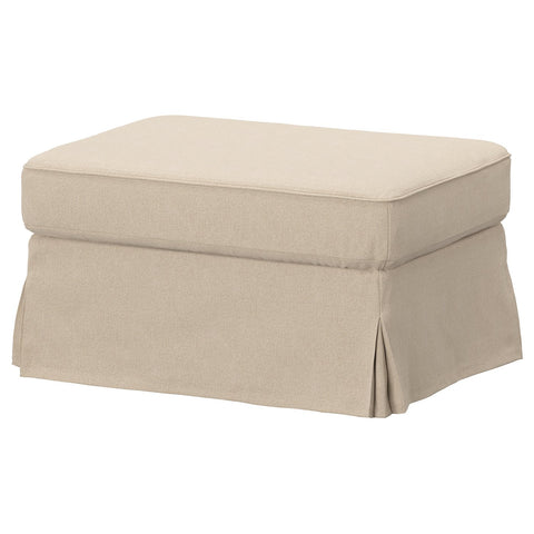EKTORP footstool with storage, Naggen beige, 82x62 cm