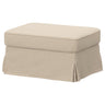 EKTORP footstool with storage, Naggen beige, 82x62 cm