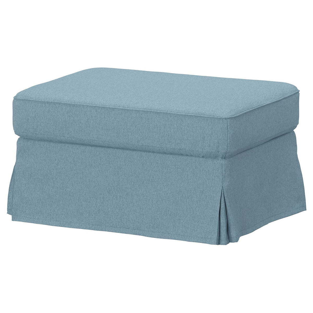 EKTORP footstool with storage, Naggen grey-blue, 82x62 cm