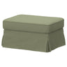 EKTORP footstool with storage, Naggen grey-green, 82x62 cm