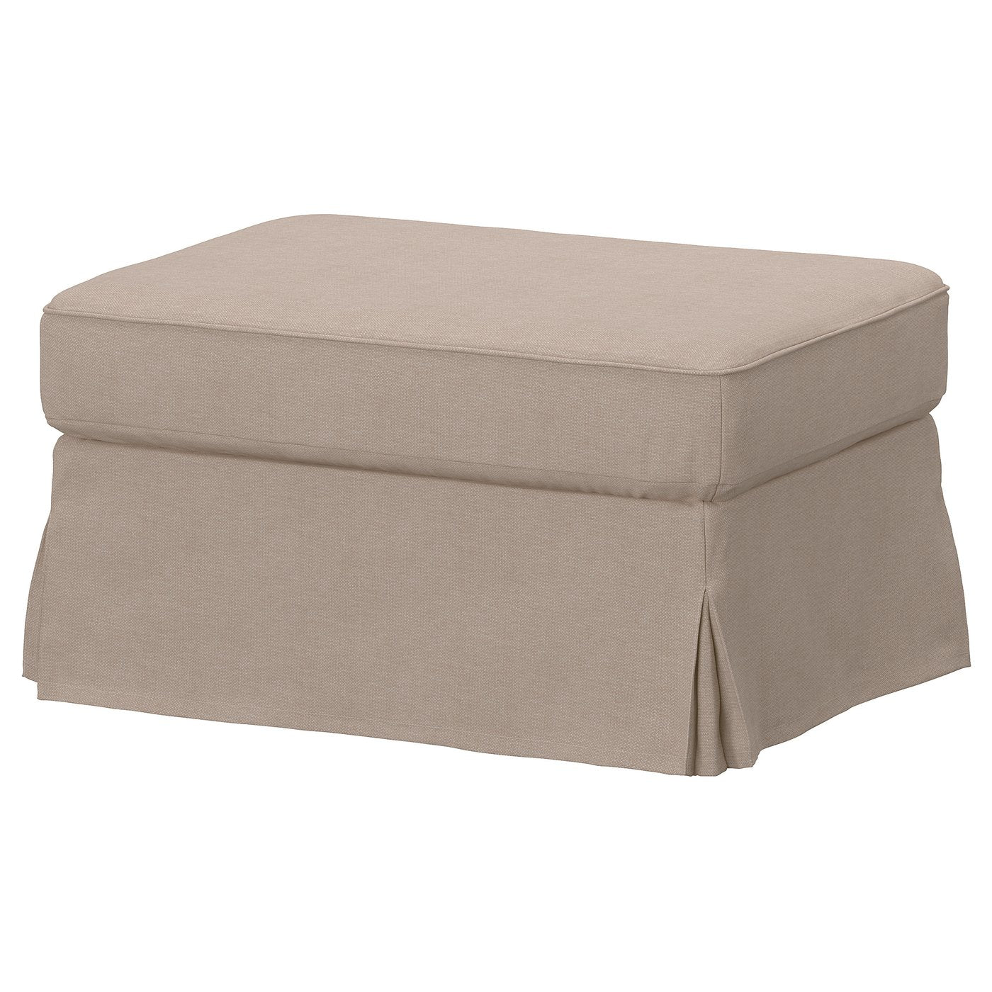 EKTORP footstool with storage, Tallmyra beige, 82x62 cm
