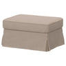 EKTORP footstool with storage, Tallmyra beige, 82x62 cm