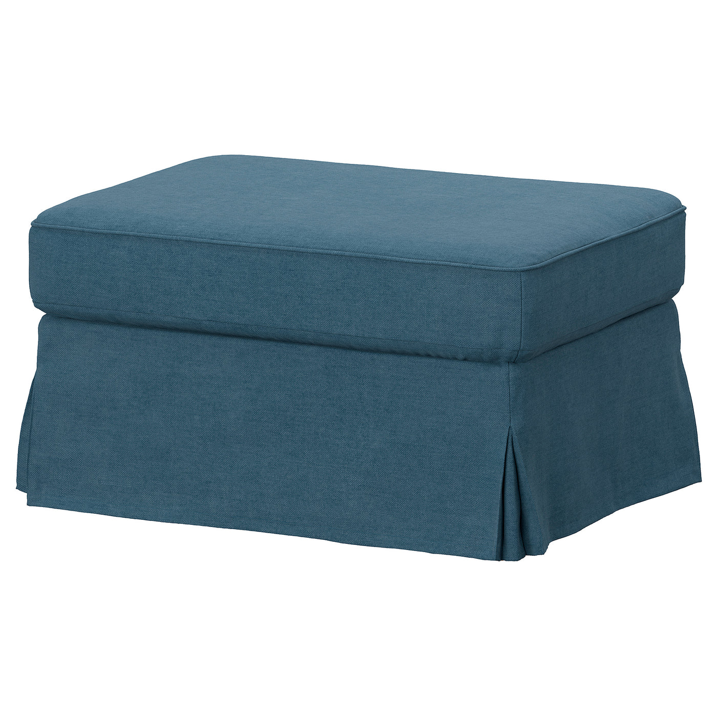 EKTORP footstool with storage, Tallmyra blue, 82x62 cm