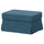 EKTORP footstool with storage, Tallmyra blue, 82x62 cm
