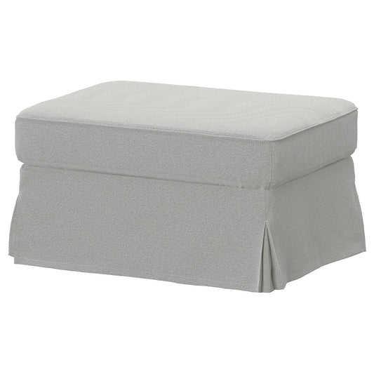 EKTORP footstool with storage, Tallmyra black/white, 82x62 cm