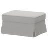 EKTORP footstool with storage, Tallmyra black/white, 82x62 cm