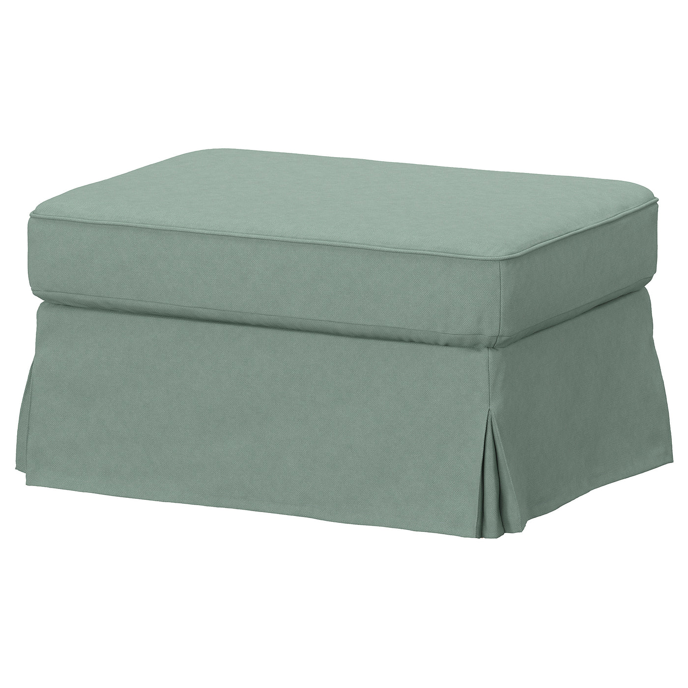 EKTORP footstool with storage, Tallmyra light green, 82x62 cm