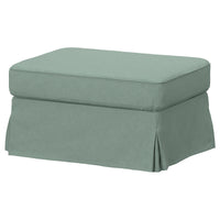 EKTORP footstool with storage, Tallmyra light green, 82x62 cm