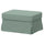 EKTORP footstool with storage, Tallmyra light green, 82x62 cm