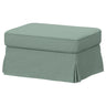 EKTORP footstool with storage, Tallmyra light green, 82x62 cm