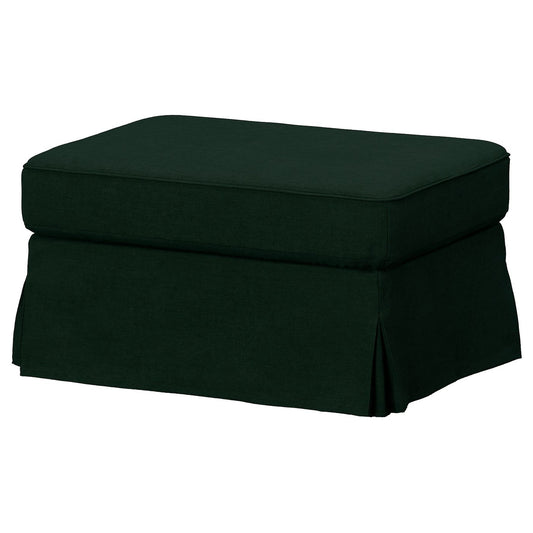 EKTORP footstool with storage, Tallmyra dark green, 82x62 cm