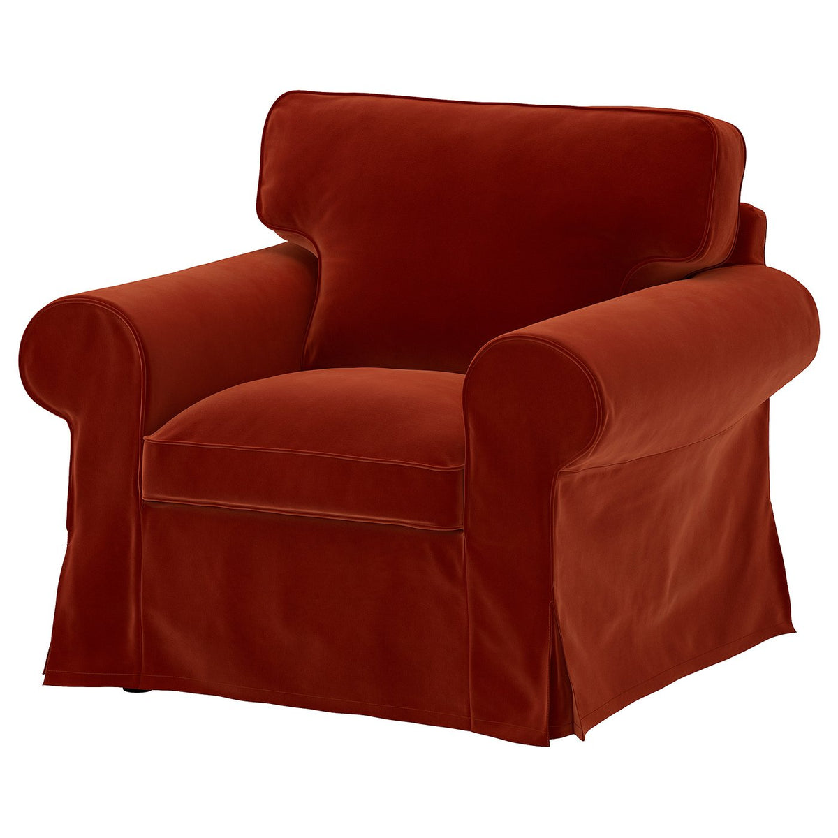 EKTORP armchair, Alhamn deep orange-red, 104x88x88 cm