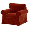 EKTORP armchair, Alhamn deep orange-red, 104x88x88 cm