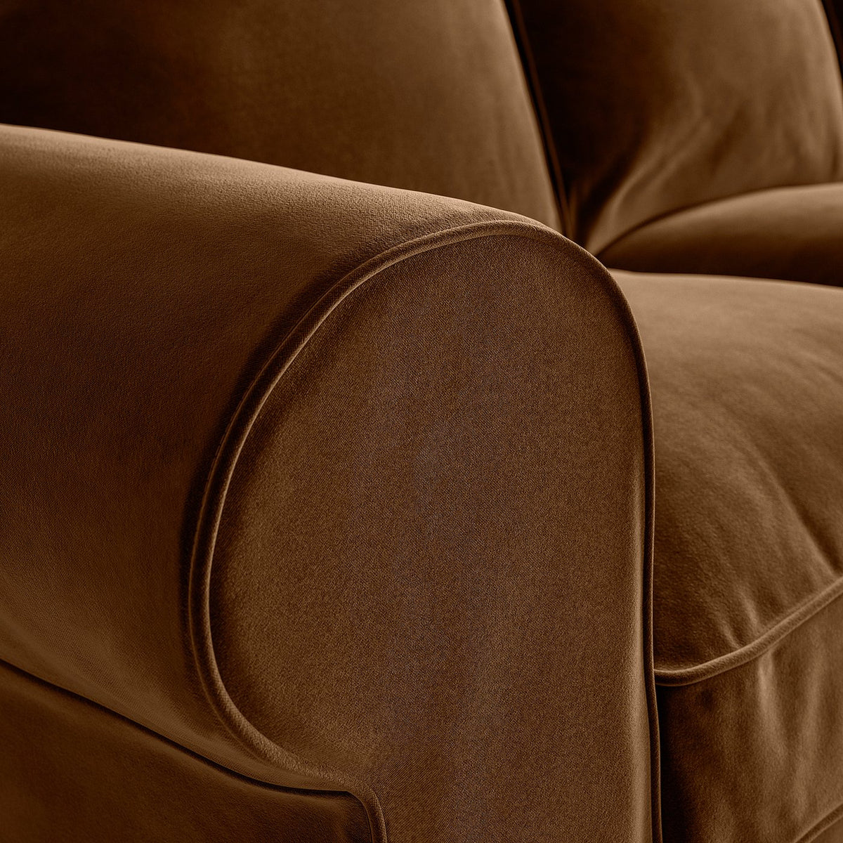 EKTORP armchair, Alhamn dark yellow-brown, 104x88x88 cm