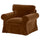 EKTORP armchair, Alhamn dark yellow-brown, 104x88x88 cm