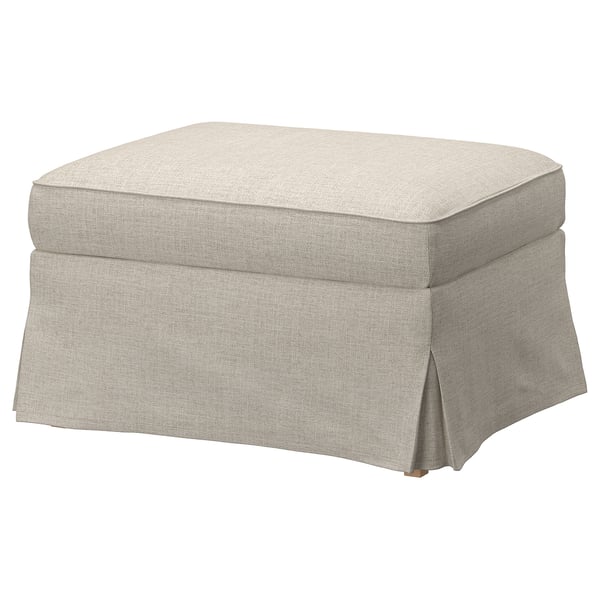 EKTORP armchair and footstool, Kilanda light beige