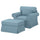 EKTORP armchair and footstool, Naggen grey-blue