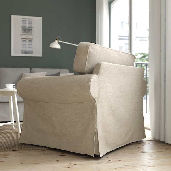 EKTORP - Armchair, Kilanda light beige