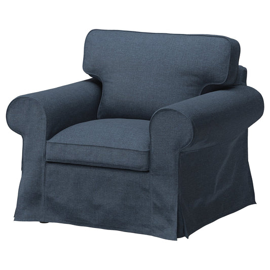 EKTORP armchair, Kilanda dark blue, 104x88x88 cm