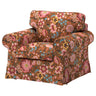 EKTORP armchair, Mångbyn brown/multicolour, 104x88x88 cm
