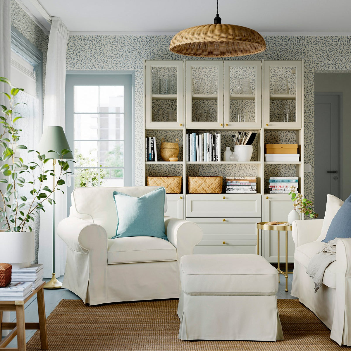 EKTORP armchair, Naggen grey-blue, 104x88x88 cm