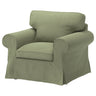 EKTORP armchair, Naggen grey-green, 104x88x88 cm