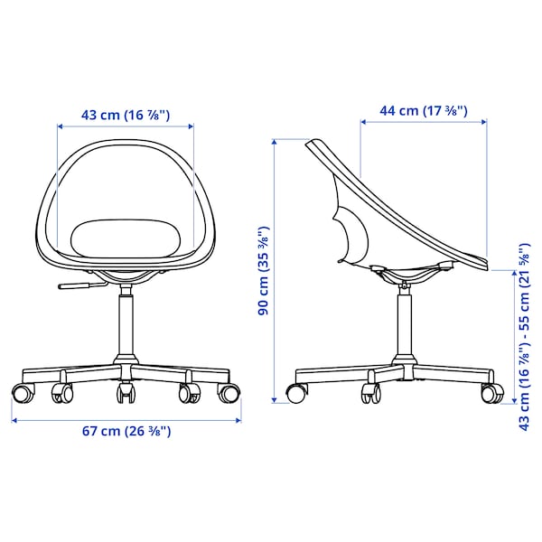 ELDBERGET / MALSKÄR - Swivel chair, beige/black