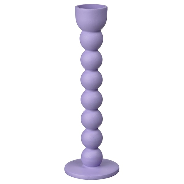 ELDIGHET - Candlestick/candle holder, lilac, 27 cm