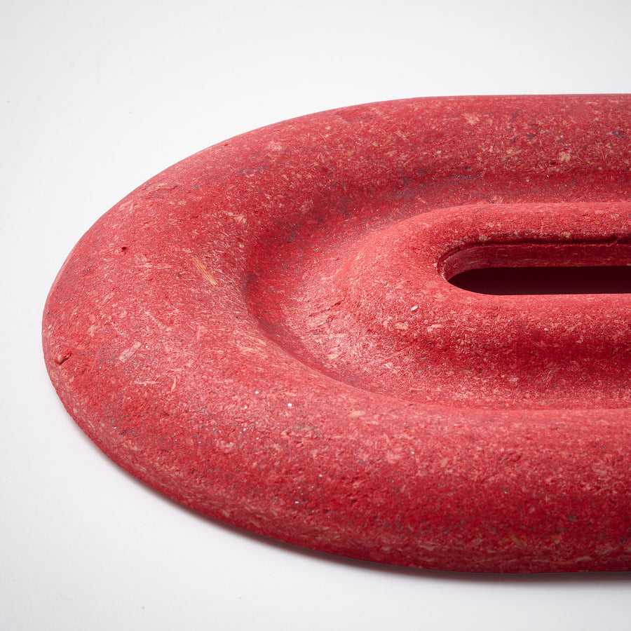 ELDSTJÄRT pot stand, set of 2, oval/light brown red, 26x16 cm