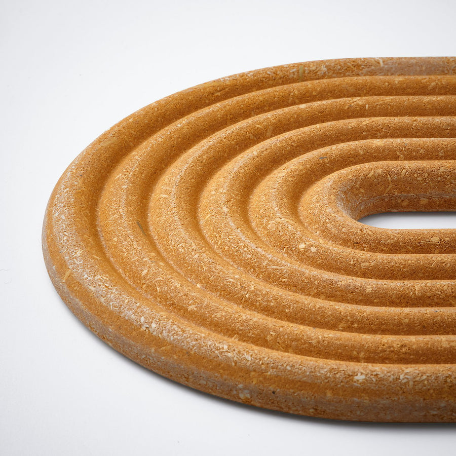 ELDSTJÄRT pot stand, set of 2, oval/light brown red, 26x16 cm