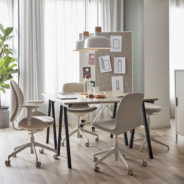 Ikea ELLOVEN - Whiteboard/noticeboard with castors, white, 70x180 cm