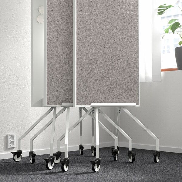 Ikea ELLOVEN - Whiteboard/noticeboard with castors, white, 70x180 cm