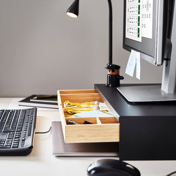 Ikea ELLOVEN - Monitor stand with drawer, anthracite