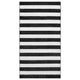 ELSYSTEM rug, low pile, black/white/stripe, 80x150 cm